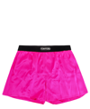 Tom Ford Silk Boxer Elastic Waistband In Pink