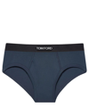 Tom Ford Cotton Blend Briefs In Blue