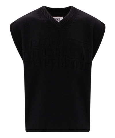 Mm6 Maison Margiela Waistcoat In Black