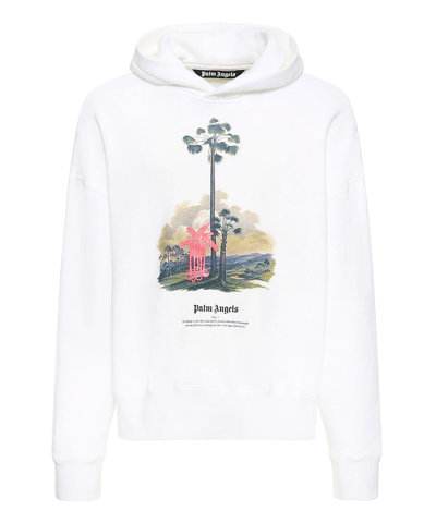 Palm Angels Hoodie In White