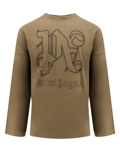 Palm Angels Sweatshirt In Brown