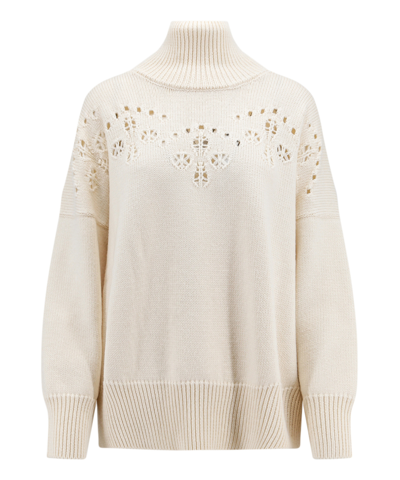 Chloé Roll-neck Jumper In Beige