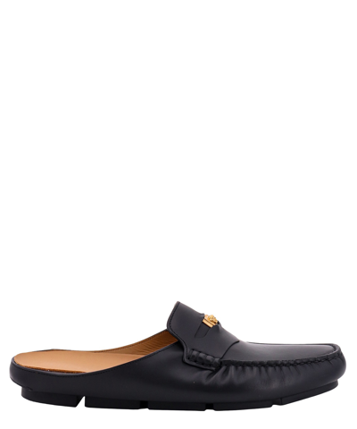 Versace La Medusa Slippers In Black