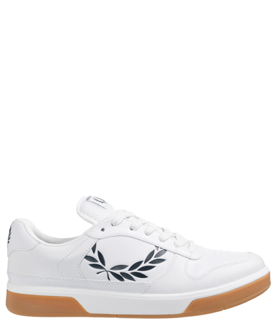 Fred Perry B300 Leather Trainers In White