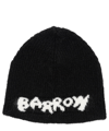Barrow Black Marabou Beanie In Black