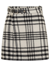 JW ANDERSON JW ANDERSON PADLOCK DETAILED CHECKED MINI SKIRT