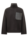JW ANDERSON JW ANDERSON LOGO PATCH KNITTED JUMPER