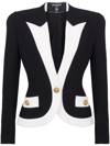 BALMAIN TWO-TONE CREPE BLAZER