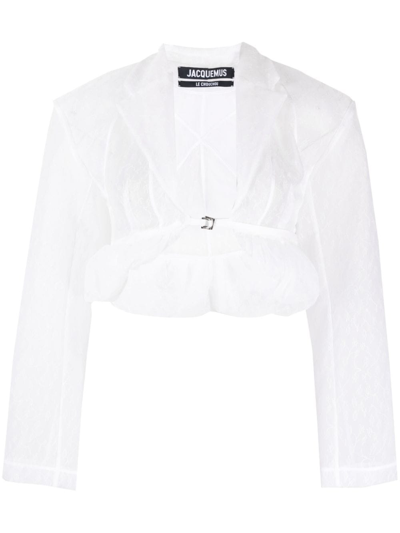 Jacquemus La Veste Dentelle Lace Jacket In White