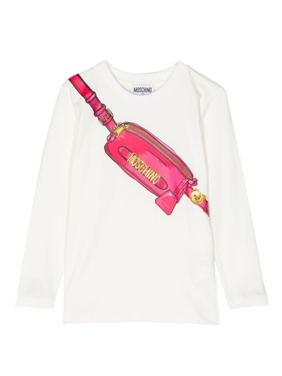 Moschino Kids' Trompe L'oeil-print T-shirt In White