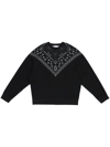Marcelo Burlon County Of Milan Bandana Print Wool Blend Knit Sweater In Black