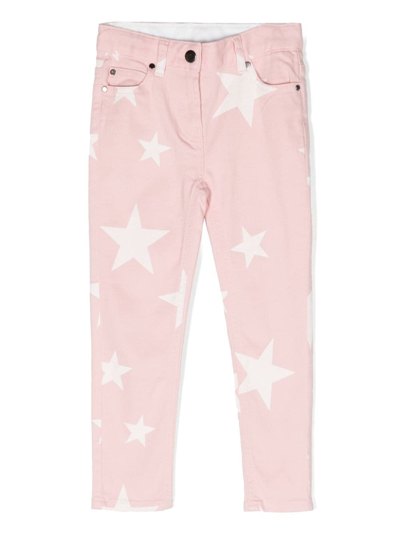 Stella Mccartney Kids' Star-print Jeans In Pink