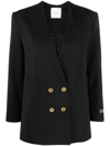 PATOU COLLARLESS DOUBLE-BREASTED BLAZER