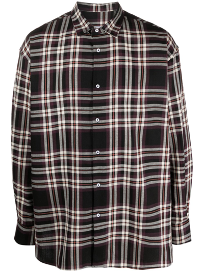 Family First Check Cotton Shirt In Violet