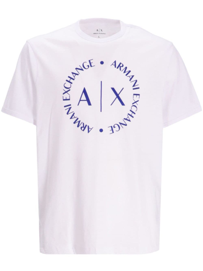 Armani Exchange Logo-print Cotton T-shirt In White