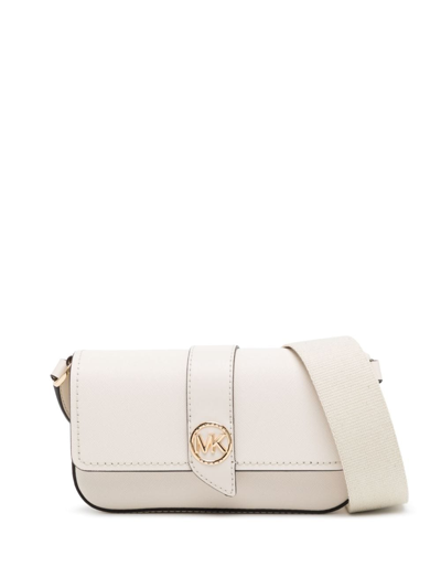 Michael Kors Greenwich Xs Leather Crossbody Bag In White