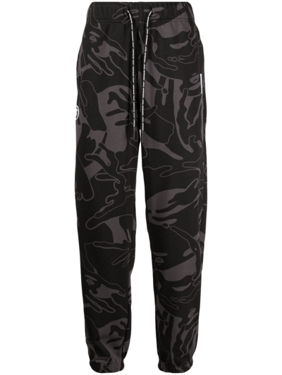 AAPE BY A BATHING APE GRAPHIC-PRINT TAPERED TROUSERS