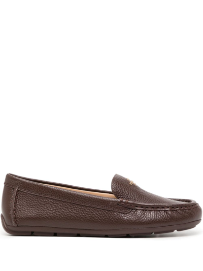 Coach Marley Driver Leather Loafers In Brown