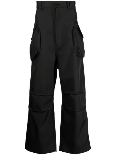 Junya Watanabe Wide-leg Drop-crotch Trousers In 1 Black