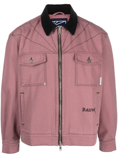 Paccbet Logo-embroidered Cotton Jacket In Pink