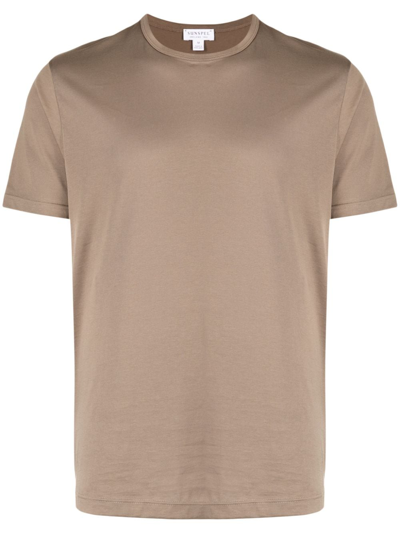Sunspel Crew-neck Cotton-jersey T-shirt In Rosa