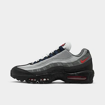 Nike Men's Air Max 95 Casual Shoes In Black/track Red/anthracite/smoke Grey