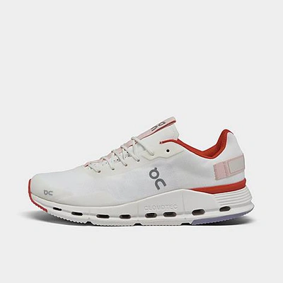 On Men's Cloudnova Form Running Shoes In White/red