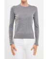 Endless Rose Button Cuff Sweater In Grey