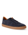 Bruno Magli Men's Bono Low-top Suede Sneakers In Dark Blue Suede