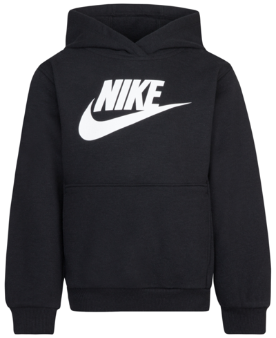 Nike Kids' Little Boys Sportswear Club Fleece Pullover Hoodie In Black