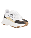 Guess Calebb 3 Sneaker In White/brown Multi