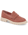 Dolce Vita Women's Elias Lug Sole Tailored Loafer Flats In Mauve Suede