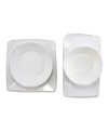 Vietri Melamine Lastra 4-piece Serve Ware Set, Service For 3 In White