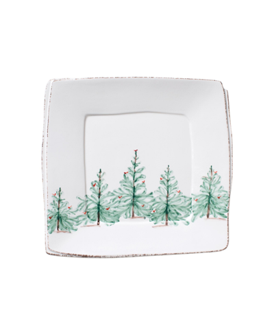 Vietri Lastra Holiday Square Platter In Multi