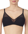 Le Mystere Sheer Illusion Wireless Contour Bra In Black