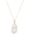 MATEO 14K YELLOW GOLD PEARL AND DIAMOND NECKLACE