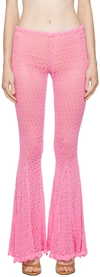 Blumarine Synthetic Fibers Trousers In N0729 Bubblegum