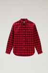 Woolrich Traditional Plaid-check Flannel Shirt In Red Buffalo