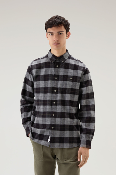 Woolrich Men Grey Check Size Xxl In Grey Check