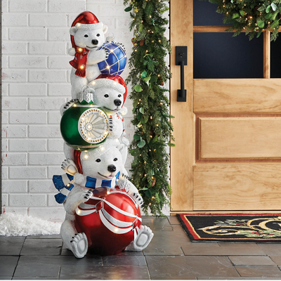 Frontgate Led Stacking Playful Polar Bears