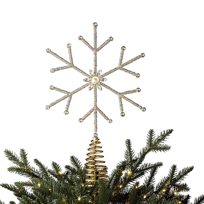 Frontgate Beaded Snowflake Tree Topper