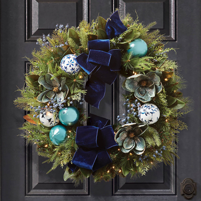 Frontgate Bleu Heirloom Wreath