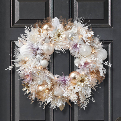 Frontgate Lilac Frost Wreath