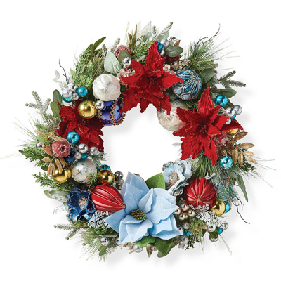 Frontgate Mark Roberts Festive Blue & White Wreath