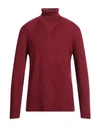 Alpha Studio Man Turtleneck Burgundy Size 42 Wool In Red