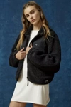 Bdg Chuck Fleece Zip-up Jacket In Black