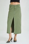 Abrand Jeans Abrand 99 Denim Low Maxi Skirt In Fade Army