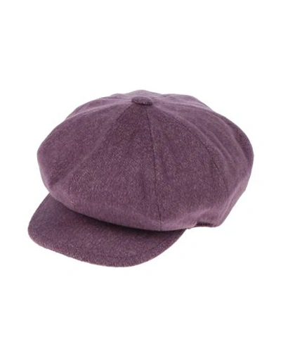 Borsalino Woman Hat Dark Purple Size 7 Cashmere