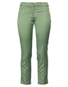 Jacob Cohёn Woman Cropped Pants Green Size 30 Cotton, Viscose, Elastane