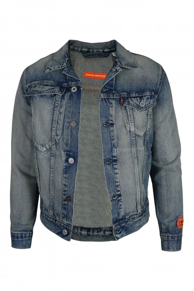 Heron Preston Denim Jacket In Blue